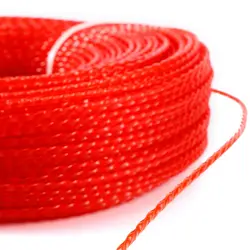 Nylon Strimmer Linha Trimmer Substituir Fio, fácil instalação, cortador de carretel, vermelho, 2,4 milímetros x 100m, 1Pc