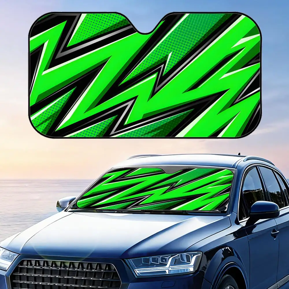 Thunder Flashes Sun Visor Reusable Aluminum Foil Windshield UV Protection Heat Insulation Cover Sun Visor Shade
