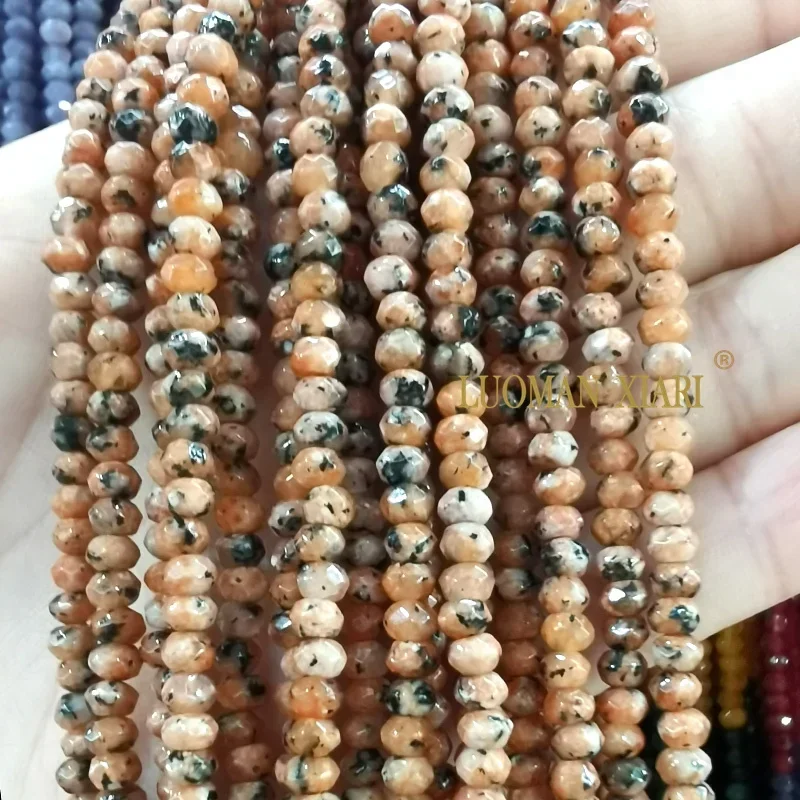 3x4MM Faceted Abacus Natural Stone Imitate Turquoise Wheels Loose Spacer Beads for Jewelry Making Diy Bracelet  Accessories 15\'\'