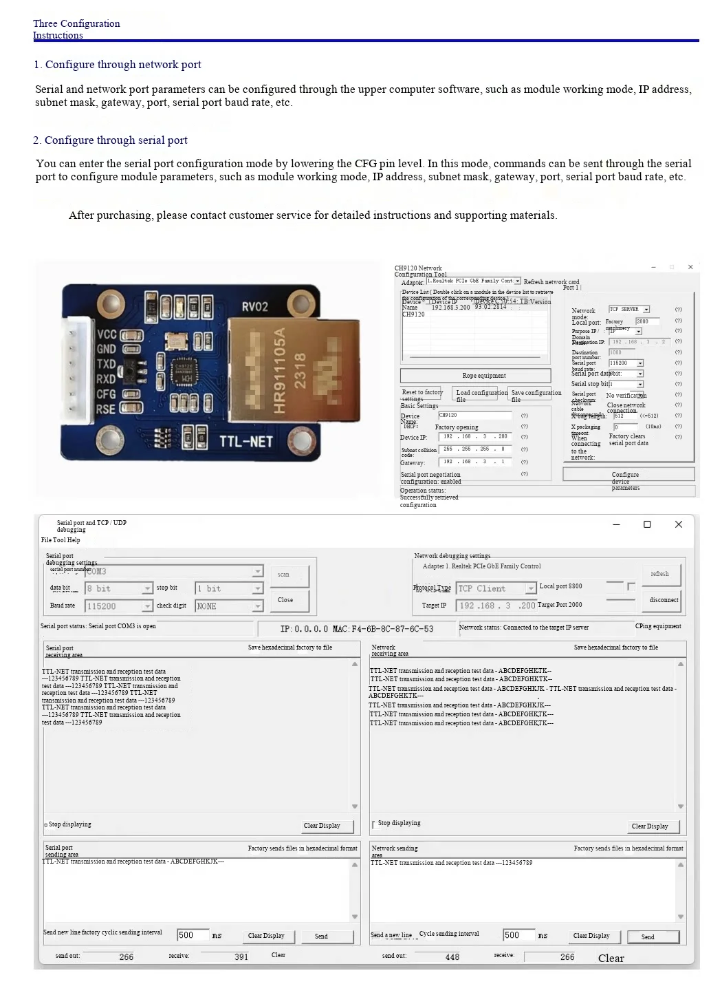 232/485/Serieller Port zu Ethernet-Port/UART zu Ethernet serieller Port Datenübertragung/CH9120 Modul – Detail 3
