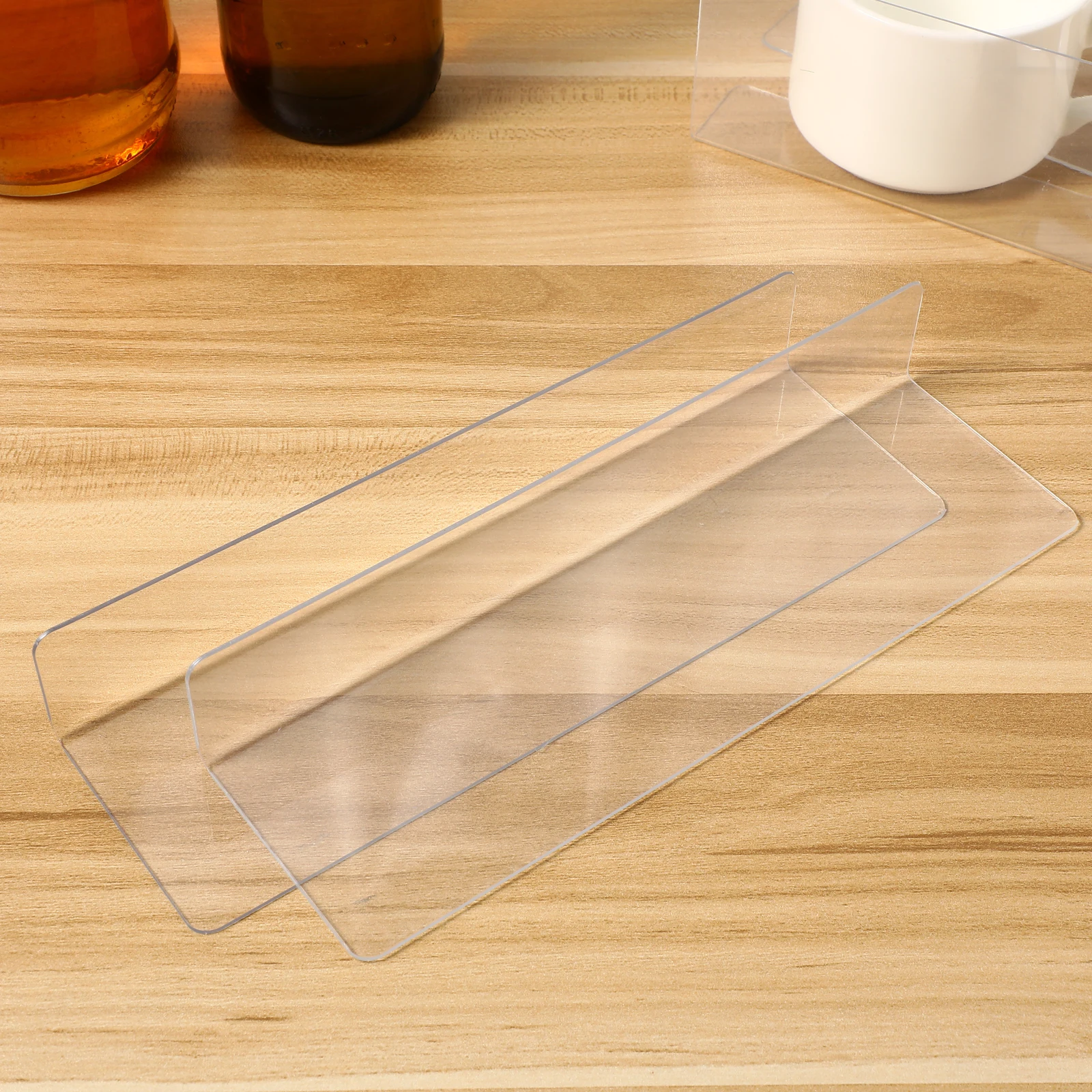 

20pcs 20Cm L Shape Shelf Dividers Plastic Transparent For Store Supermarket Cabinet Organizer Shop Divider Retail Display Clear