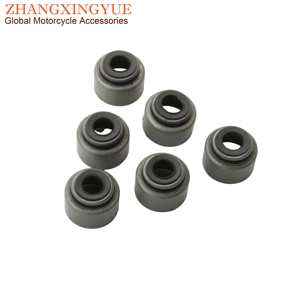 6pc YBR250 YP250 Majesty250 Valve Oil Seal For Yamaha SR125 TW125 TW200 VP250 X- City 250 YP Majesty X- Max 250 5H0-12119-00