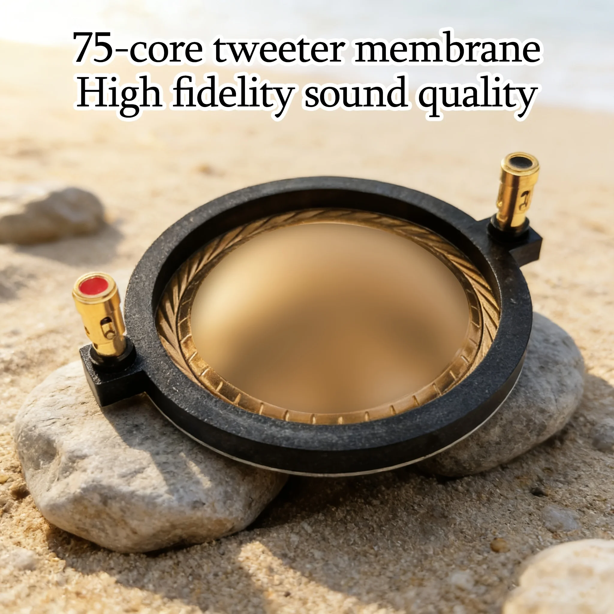 75-core 110mm Staffa Membrana Tweeter Dorata, 74.5mm