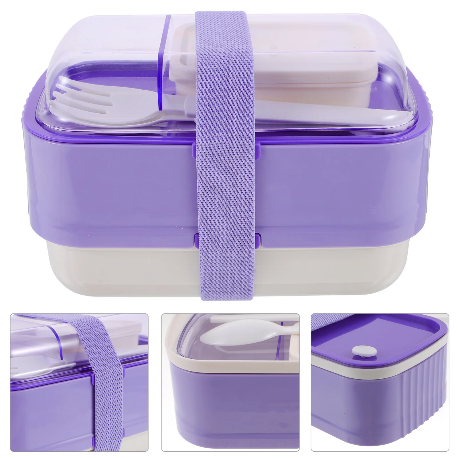 

Double Layer Plastic Lunch Box for Kids School Leakproof Microwave Safe Food Storage Container