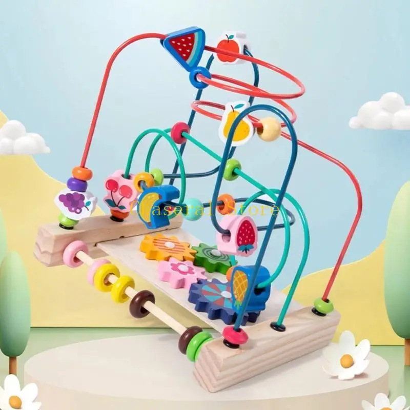 لعبة e7ce bead maze toy للأطفال الصغار kids colorts adlosts و abacus puzzle