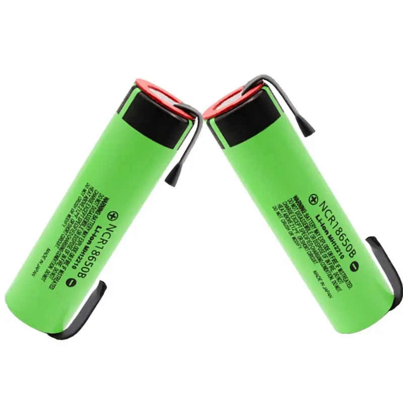 18650 Battery NCR18650B 3.7V 3400mah Lithium 18650 Rechargeable Batteries with DIY Welding Nickel Sheet