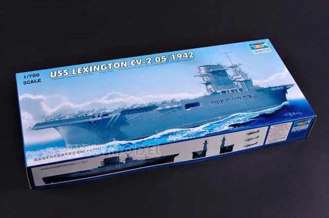 

Модель сборки трубача 1/700 05716 Комплект модели корабля USS Lexington CV-2