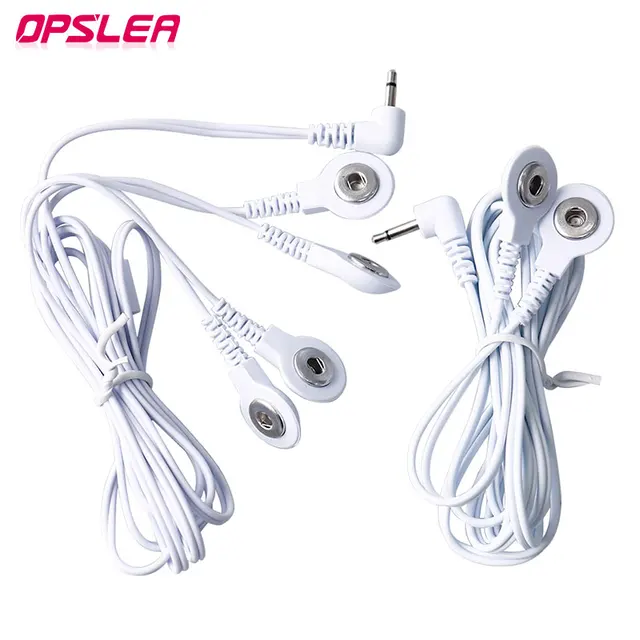 2/4 Way 3.5mm Przycisk Tens Masażer akupunkturowy Elektryczny stymulator mięśni nerwowych Elektroda Przewód do elektrod