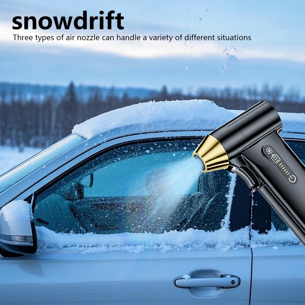 130000 دورة في الدقيقة مروحة توربو صغيرة محرك بدون فرشاة 52 متر قوة الرياح 3 أوضاع سرعة مروحة قناة محمولة من النوع C شحن محمول