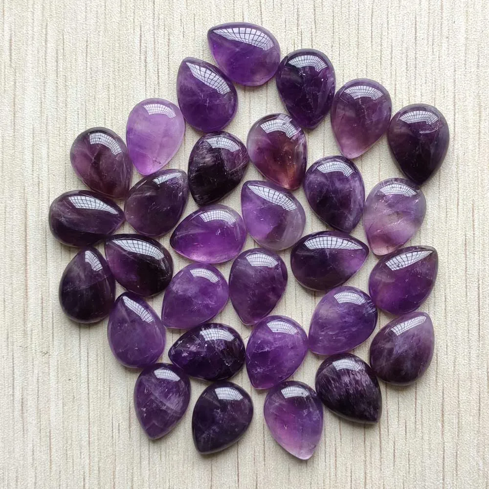 Natural amethysts stone good quality water drop cabochon bead 15x20mm for jewelry making wholesale 30pcs/lot free shipping