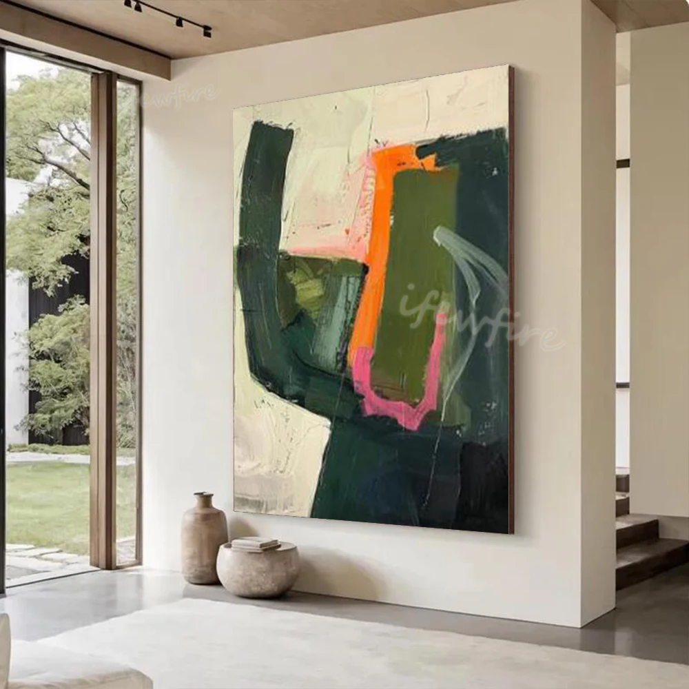 Modern Abstract Oil Painting 100% Handmade Unique Original Artwork on Canvas Wall Decor Art Picture for Living Room Home Mural