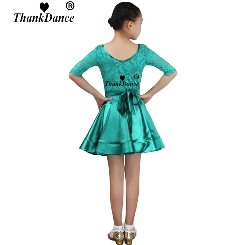 Kids Latin Dance Dress Lace Latin Dress For Girls Dance Clothes Rumba Ballroom Dance Competition Clothing for kids