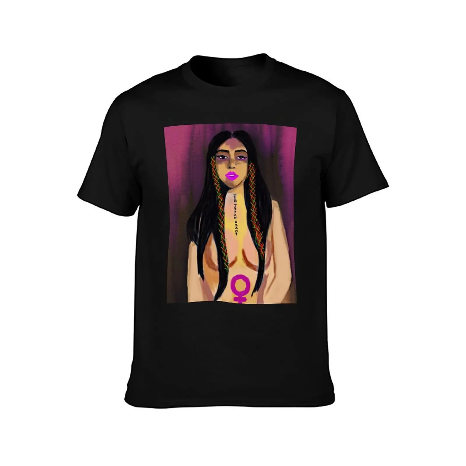 Jin Jiyan Azadi T-Shirt Soft Casual Short Sleeve Cotton Tee T-Shirt