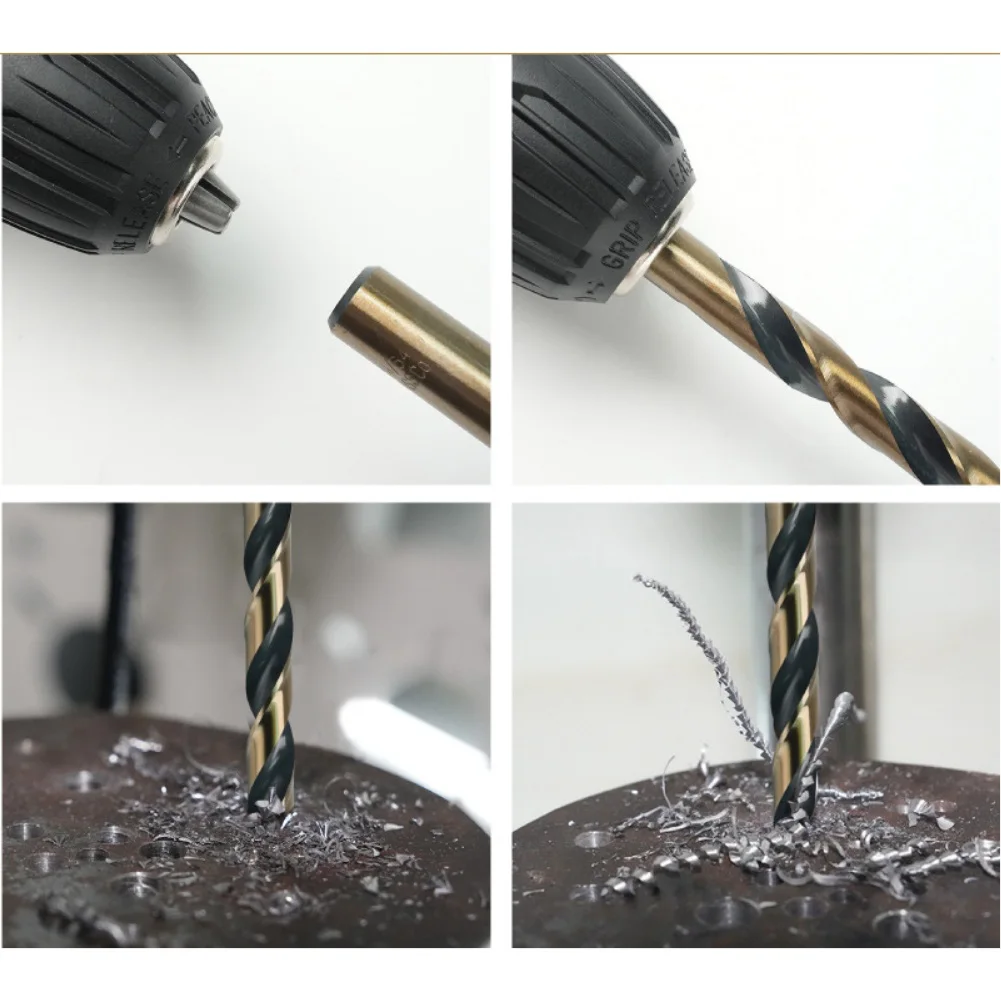 Drill Bits For Metal And Wood DIY Tools 165*80mm 6.49*3.14in HSS Twist Drill 135-degree Point Bucket Storage Box