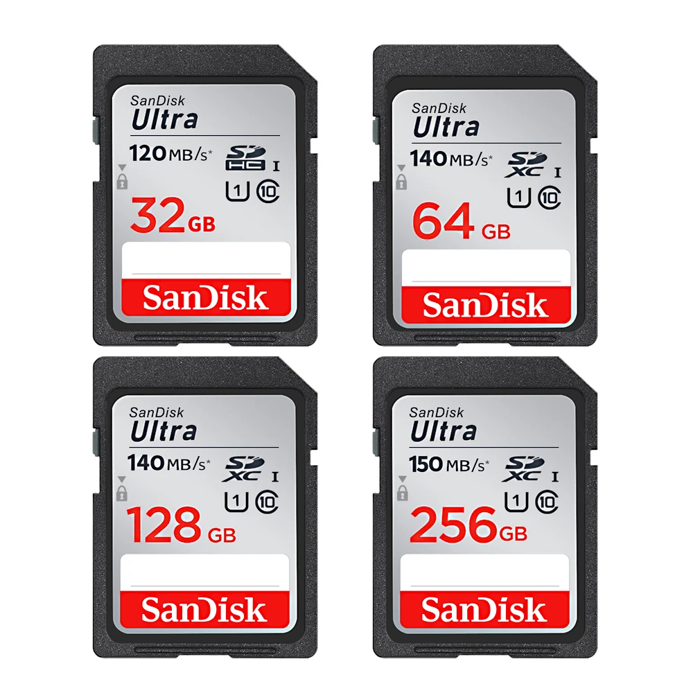 SanDisk Memory Card 32GB Class10 64GB 128GB 256GB SD Card 512GB SDHC/SDXC cartao de memoria carte sd tarjeta For HD video Camera