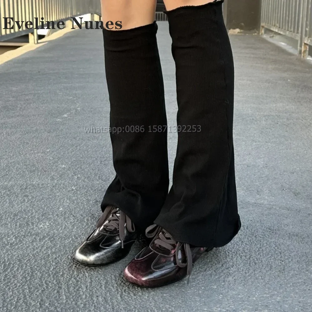 Cross Tied Gradient Color Pumps Round Toe Strange Style Patchwork Sewing Sweet Cool Style Mary Janes Retro Punk Casual Shoes New