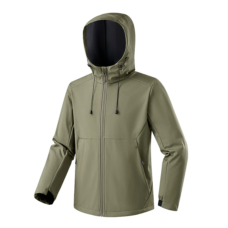 

New Men'S Autumn Winter Fashion Outdoor Leisure Hiking Waterproof Coat Mountaineering Clothing Warm Hooded Sports Jacket