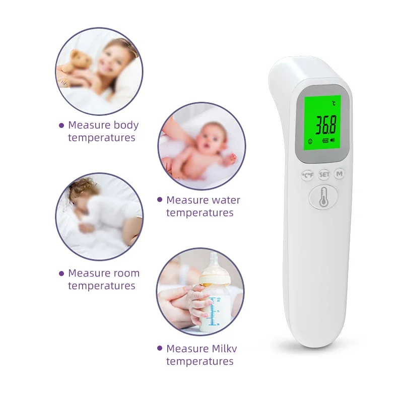 

Ziqing Infrared Thermometer Digital Portable Quick Measure Contactless IR Forehead Temperature Clinical Thermometer Baby/Adult