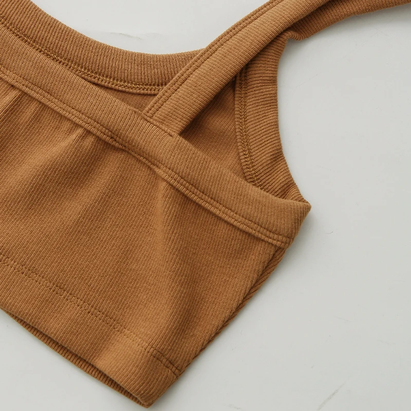Gestrickte Baumwolle Frauen Rohr Top Stretchy Rippen Ärmellose Streetwear Schlank Weiß Crop Tops Sexy Sommer Tops Cami Femme – Detail 19