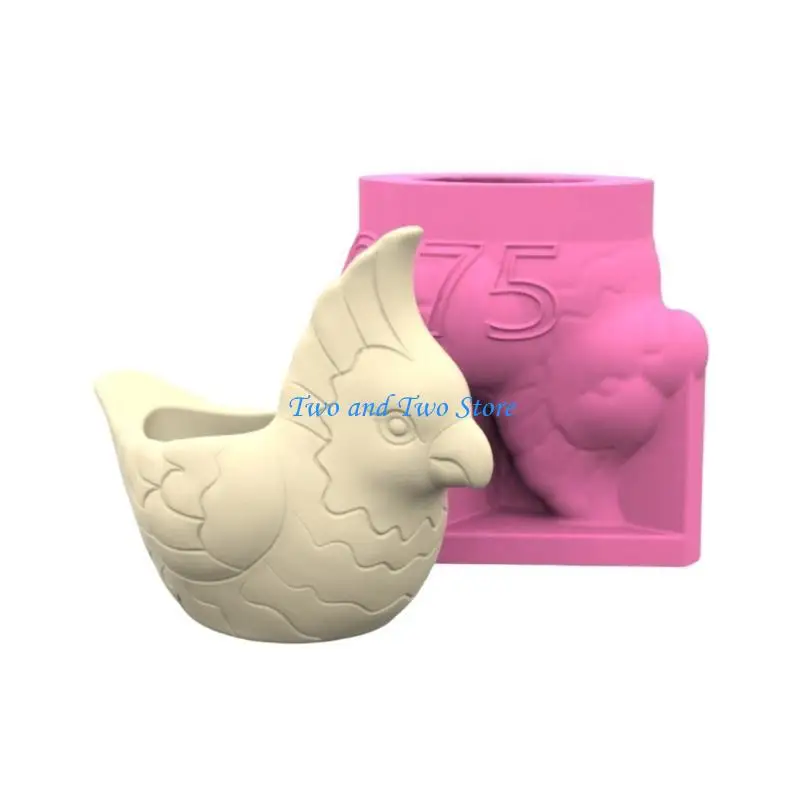 

HX6F Planter Molds Pots Moulds Parrot for Crafting Plant Holders
