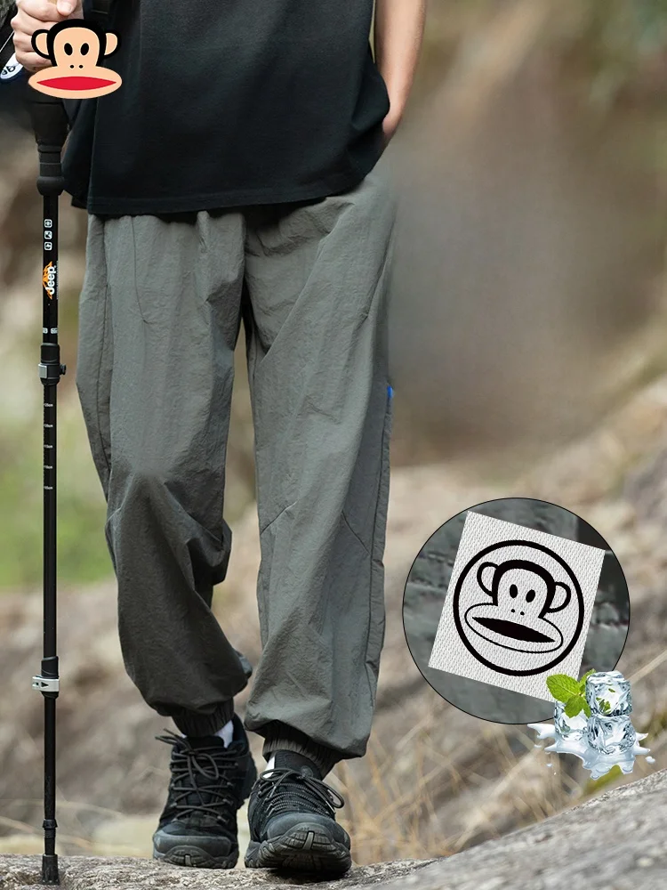 

Повседневные брюки PaulFrank Qui Dry Ice Silk, летние тонкие брюки для активного отдыха, горного туризма, спорта и работы, мужские свободные брюки