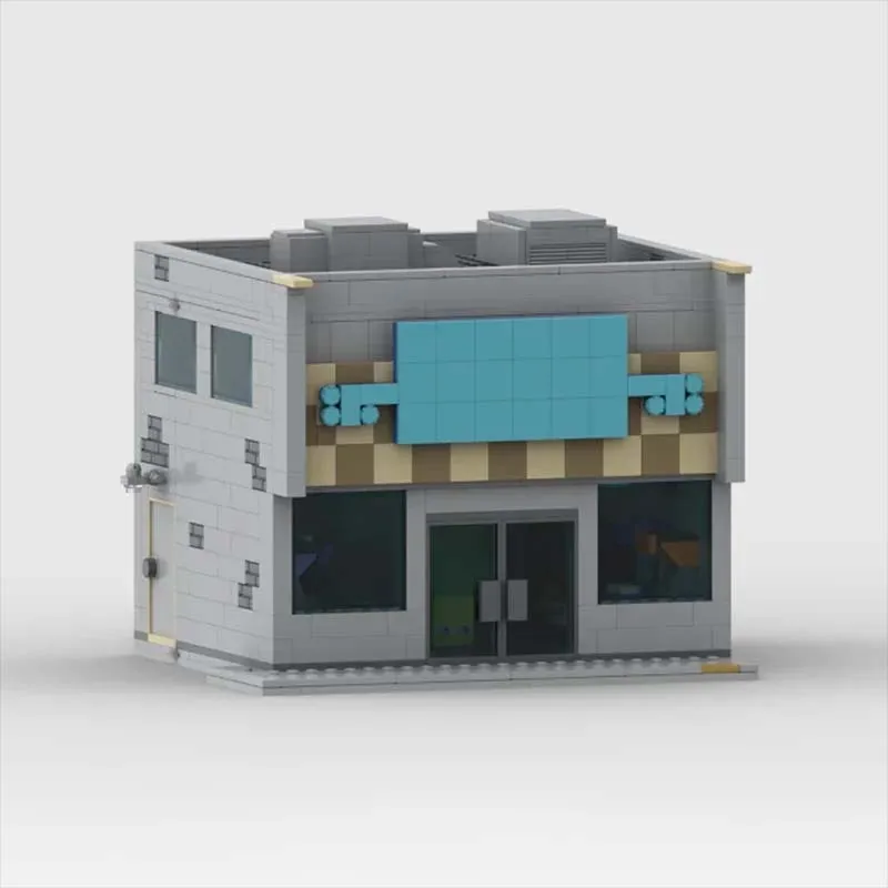 Moc Building Bricks Springfield Architecture Street View Collection Technology Block Popular Movie Model DIY Assembly Toys Gift