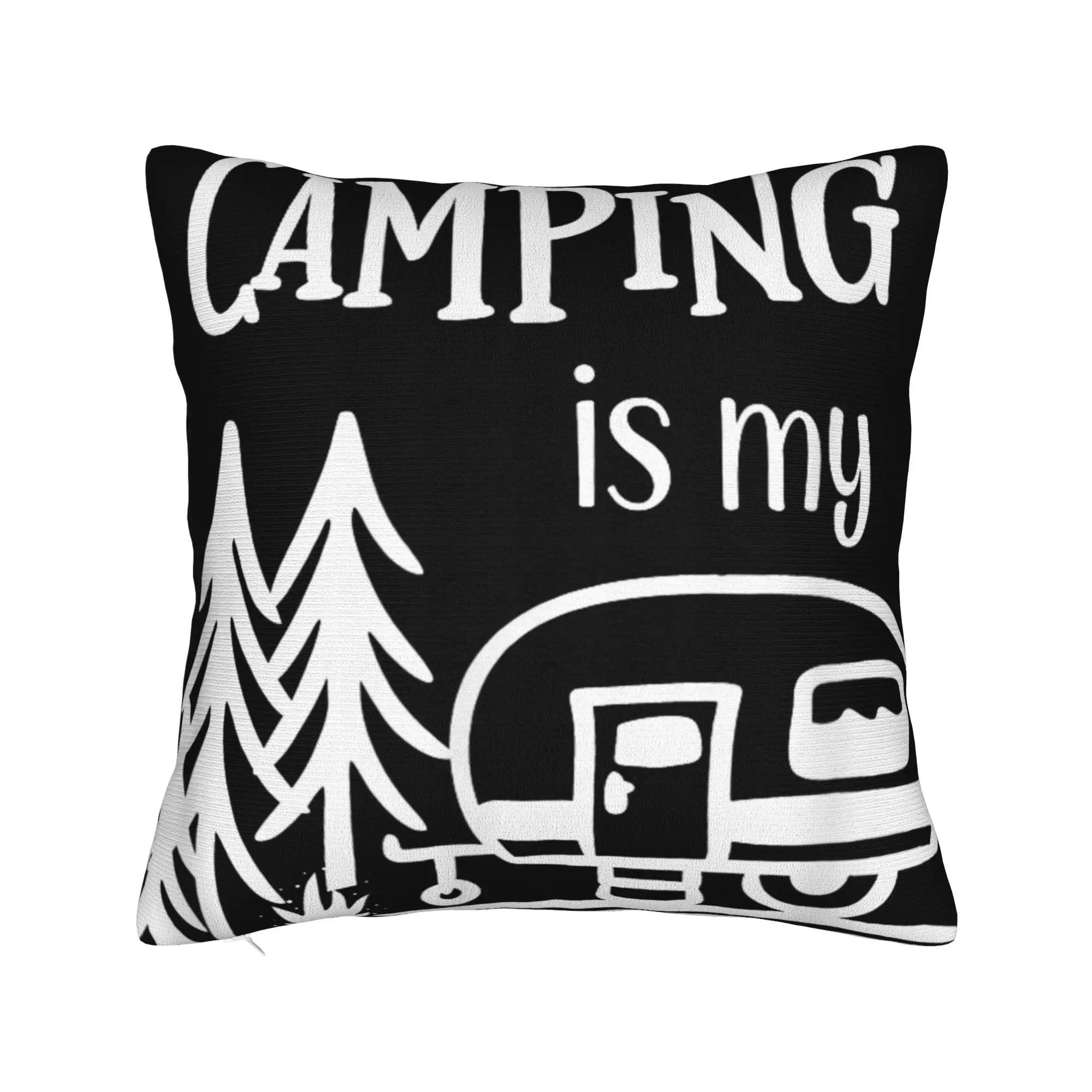 Camping is My Therapy Pillow Cover  Vintage Pillow Case For Sofa Couch Bed Living Room Soft Pillowcases Gift