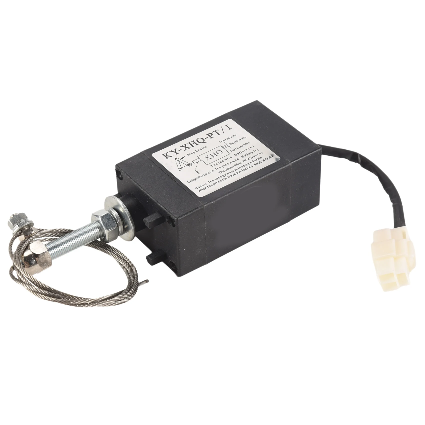 ForemostNormally Closed DC 12V Engine Flameout Device Engine Stop Solenoid Valve XHQ-PT Power Off Pull Flameout Solenoid Valve