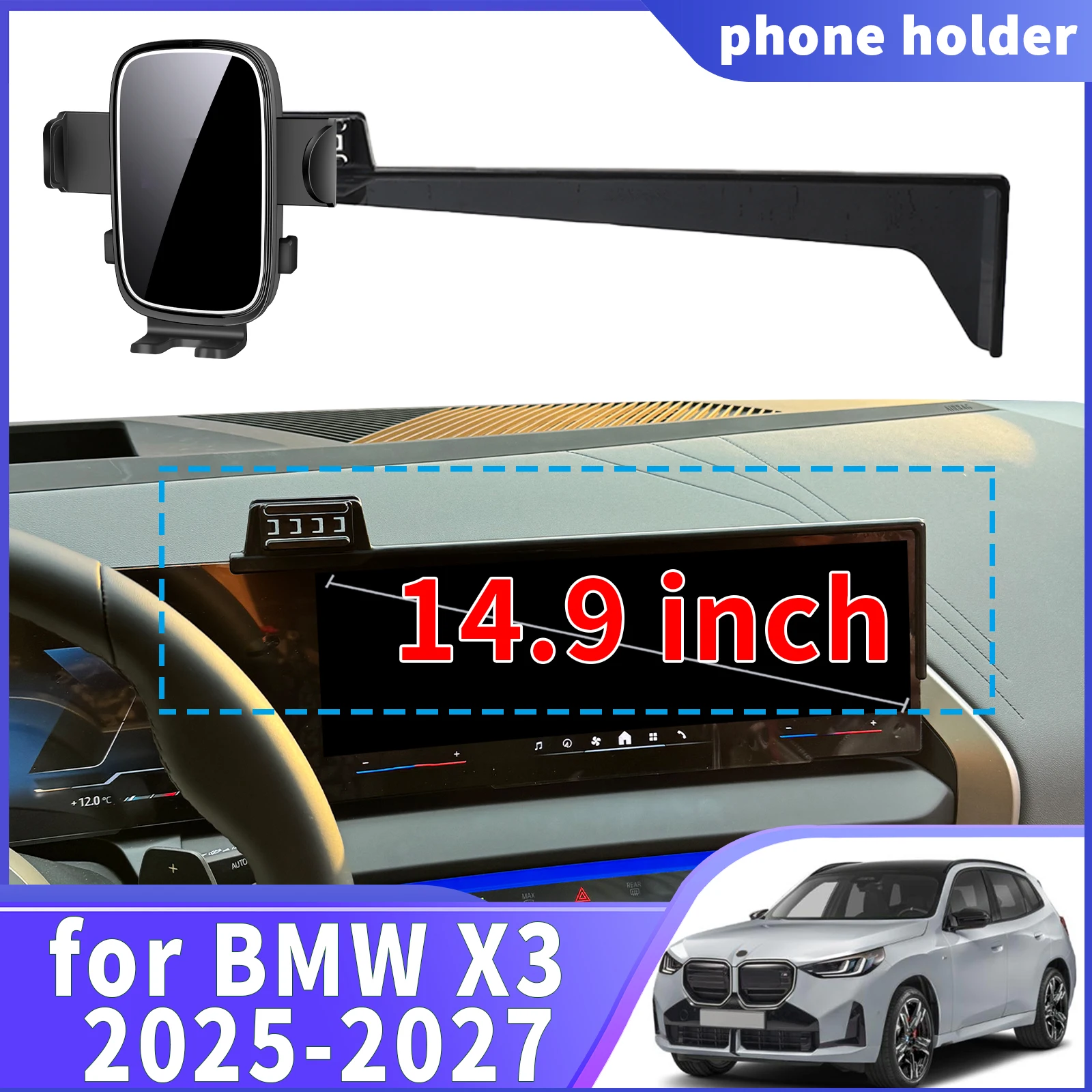 

fit for BMW X3 2025 2026 2027 ​​Navigation Phone Holder Mount Customized Car accessoires