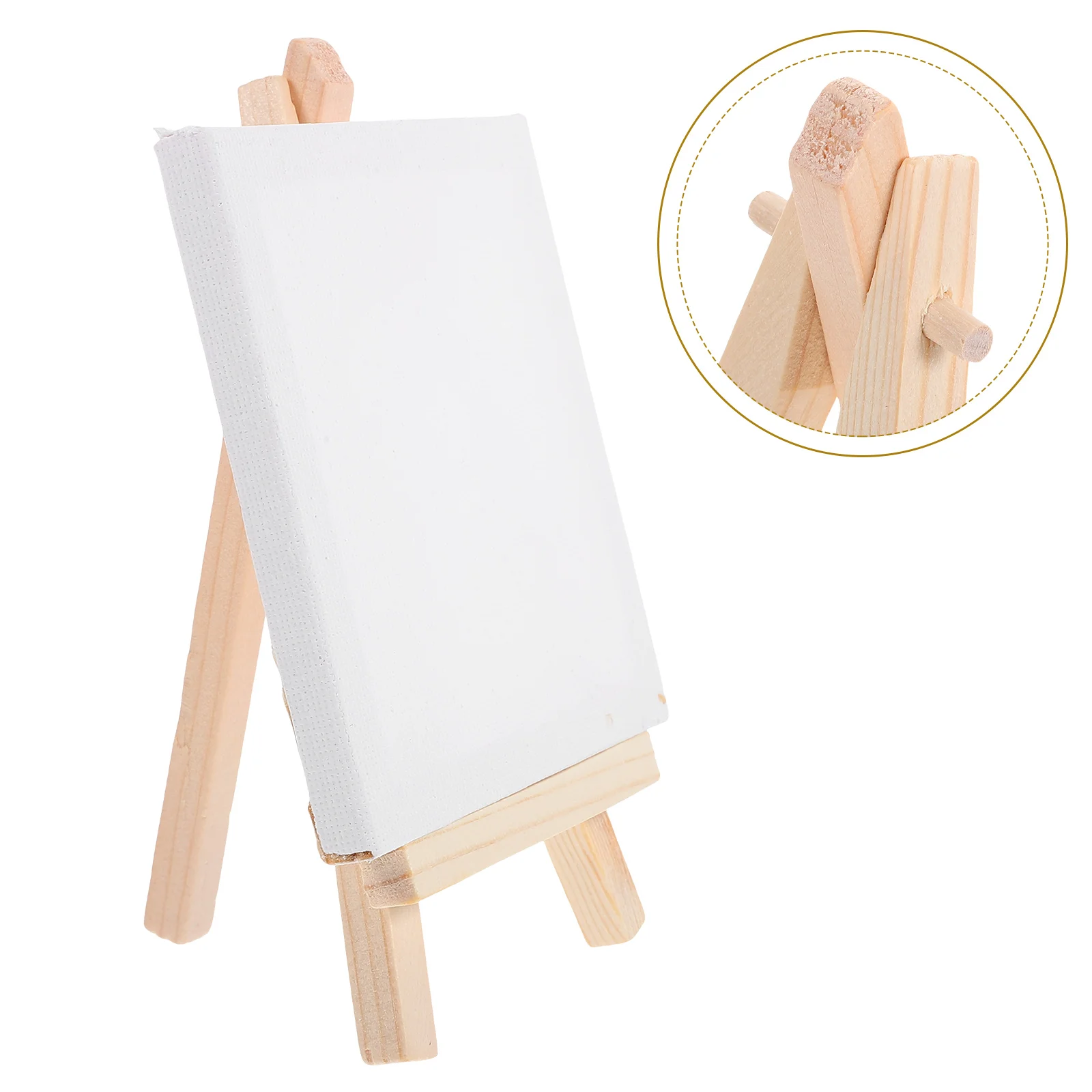 12 Pcs Easel Children's Canvas and Stand Decorative Small Multi-function Painting DIY Blank Frames Tiny House