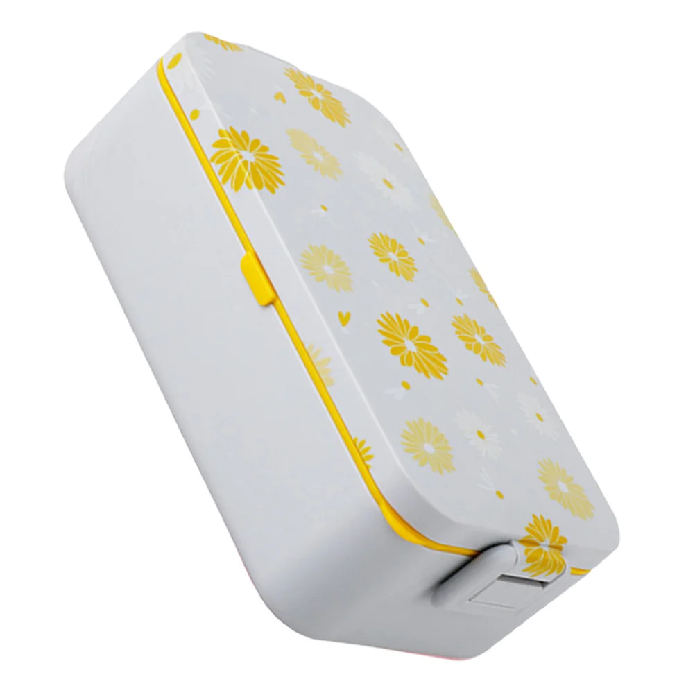 

Creative 1-Tier Daisies Lunch Box Portable Leakproof Bento Container for Students Workers Camping Lovers Home-Cooked Meals