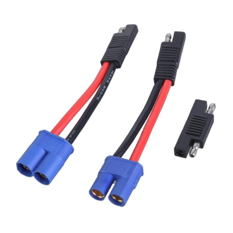 

16cm EC8 to SAE Connectors Cable 10AWG Silicone Cord for Motorcycle Batteries