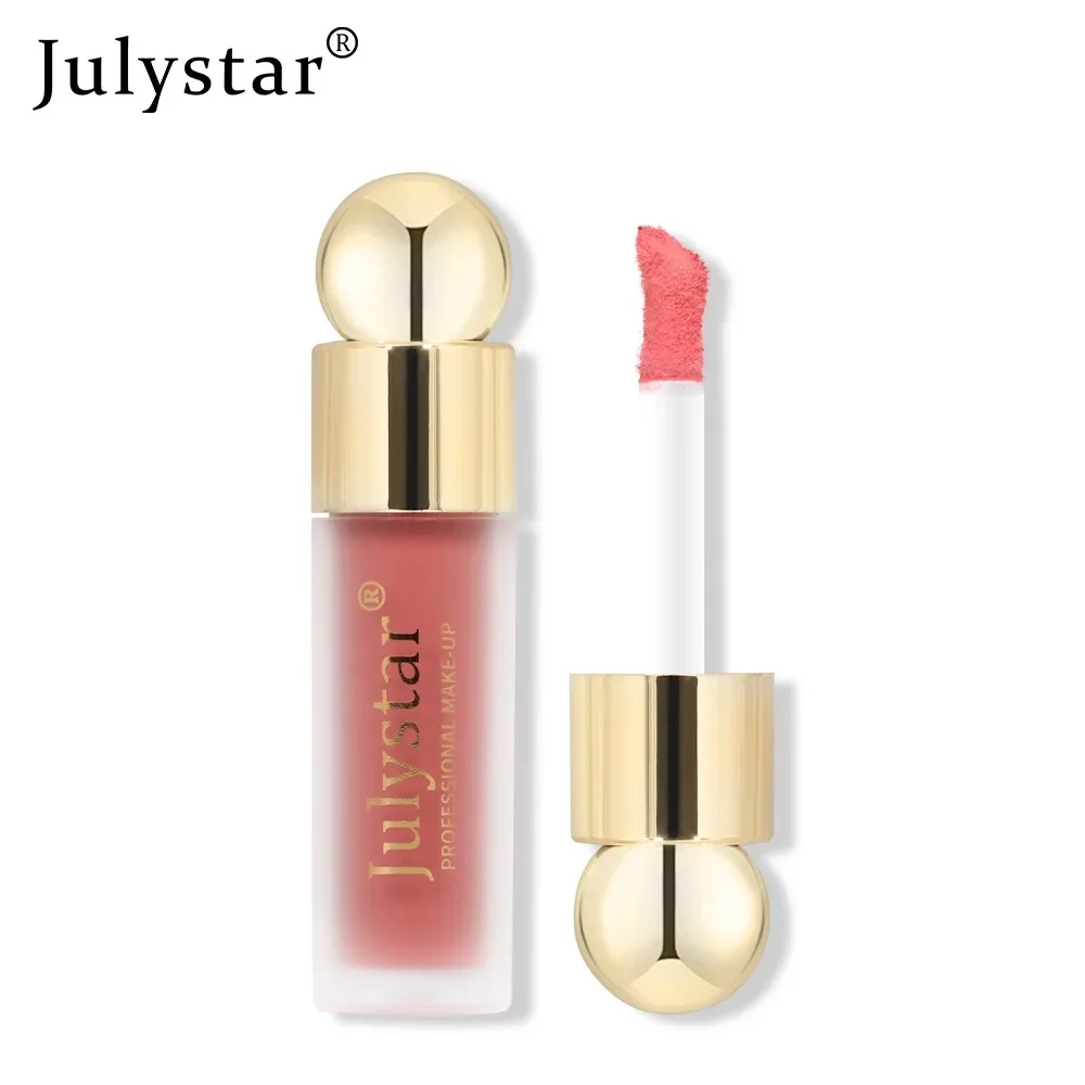 Liquid Blush Lip GLOSS Dual-Purpose Highlighter Moisturizing Blush ยาวนานสวมใส่ง่าย Glossier ใช้สําหรับใบหน้าและริมฝีปาก