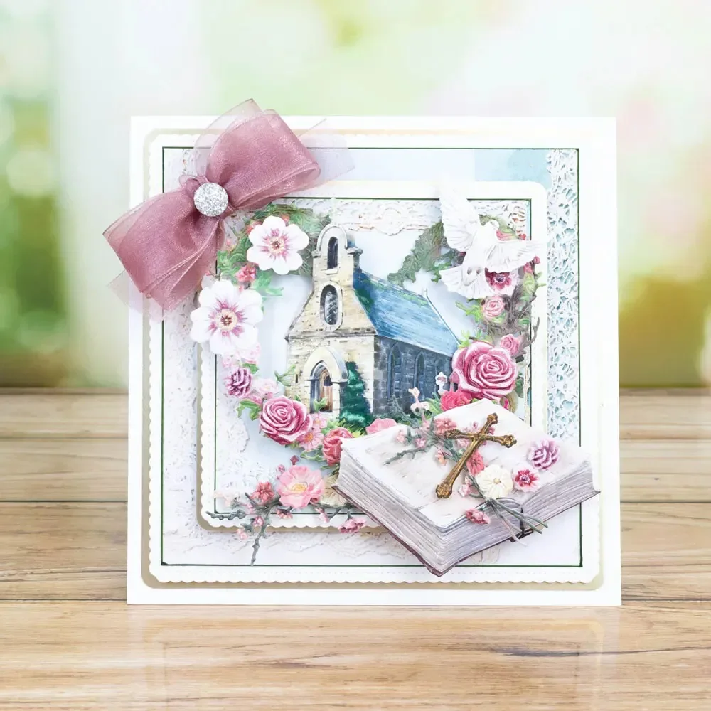 A Western-style House with a Cross Cutting Dies Scrapbook Diary Decoration Stencil Embossing Template DIY Greeting Card Handmade - view 3