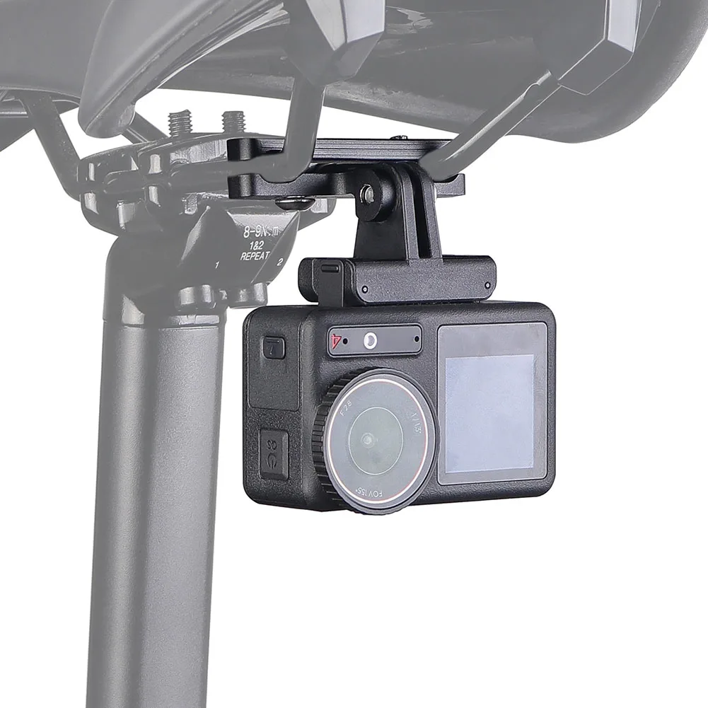 Supporto per sella per fanale posteriore per bicicletta Angolo regolabile Supporto per action camera per ciclismo Supporto per lampada per reggisella per bici per radar Garmin Varia