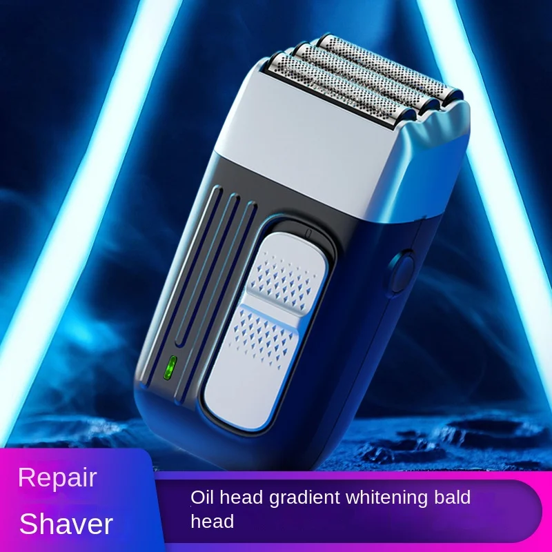 New Upgraded Three Blade Reciprocating Electric Shaver with Shaver Head USB Charging Portable Shaver