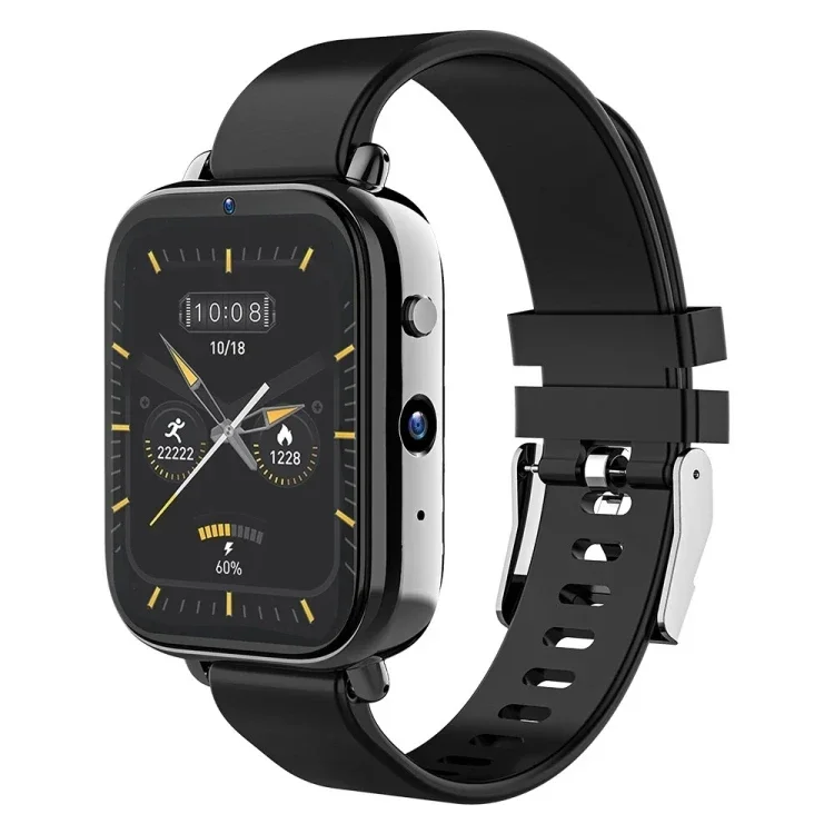 Black 1.75 inch Screen 4G LTE Smart Watch Android 9.1OS 2GB+16GB