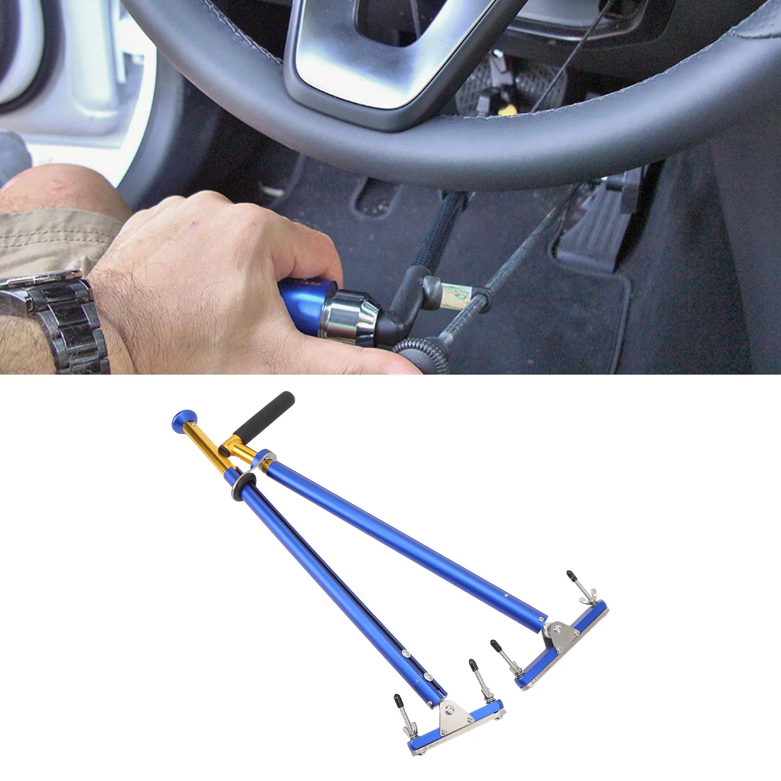 Handicap Driving Hand Control Adjustable Length Disabled Driver Car Pedal Assist Hand Control for Automatic Transmission Vehicle