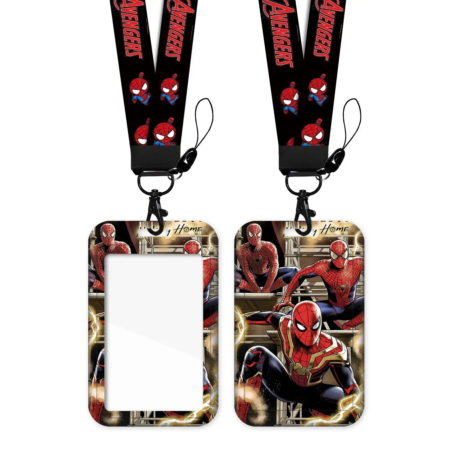 Cartoon Disney Marvel Spiderman Card Sleeve Anime Lanyard ID Bus Card Work Permit protect Sleeve Cute Student Stationery Gift