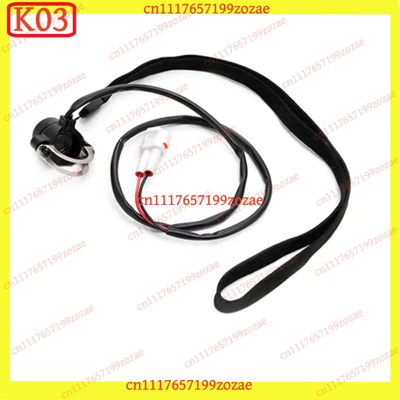 k03 Engine Emergency Stop Switch Magnetic Top Cap with Wrist Strap for Honda Kawasaki Motorcycle, Replacement Parts