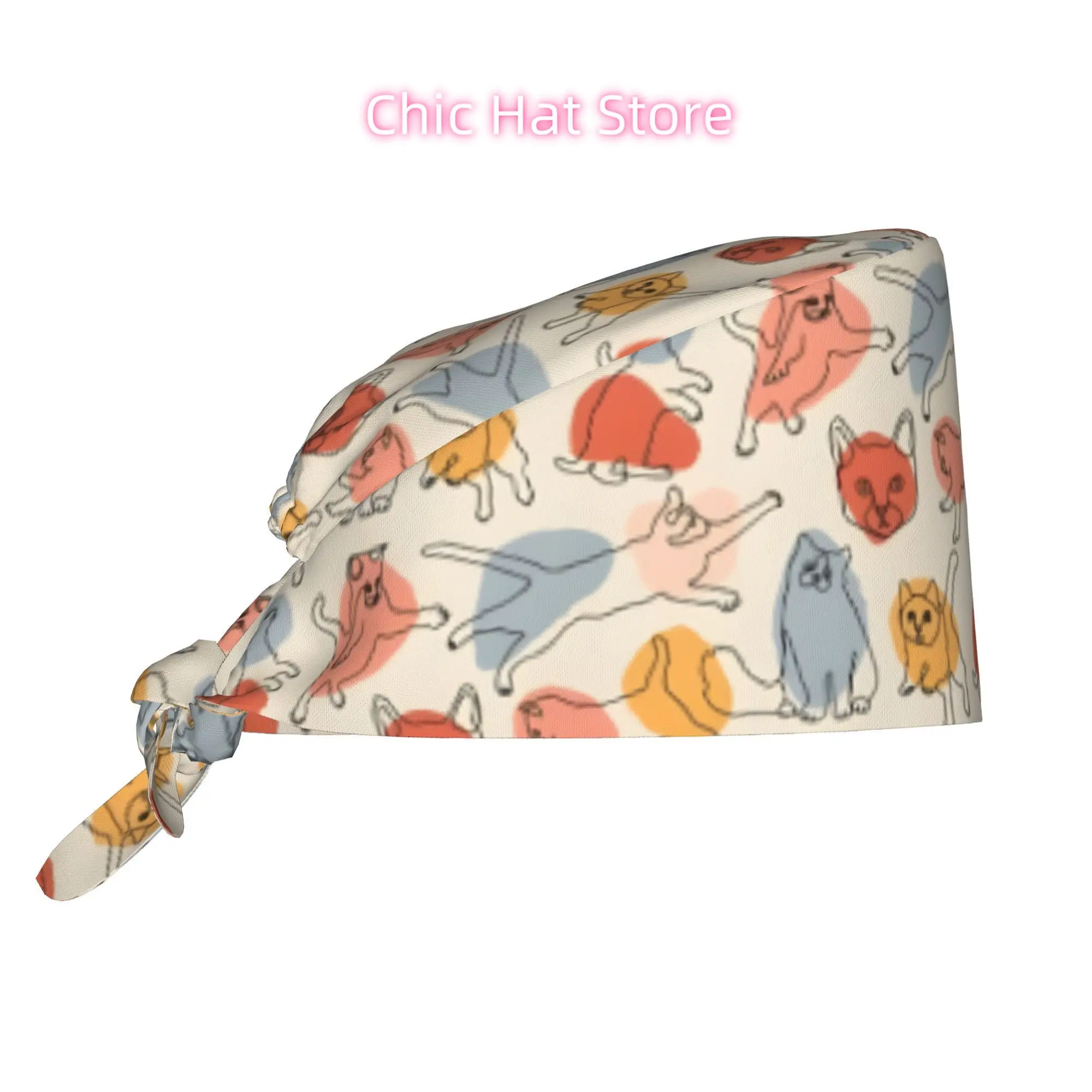 1pc of a Stylish Work Hat Featuring Adorable Cartoon Animals, a Trendy Headscarf Suitable for Both Men And Women, Lightweight An