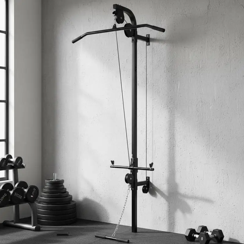 Tour de musculation murale avec poulies doubles pour tractions verticales