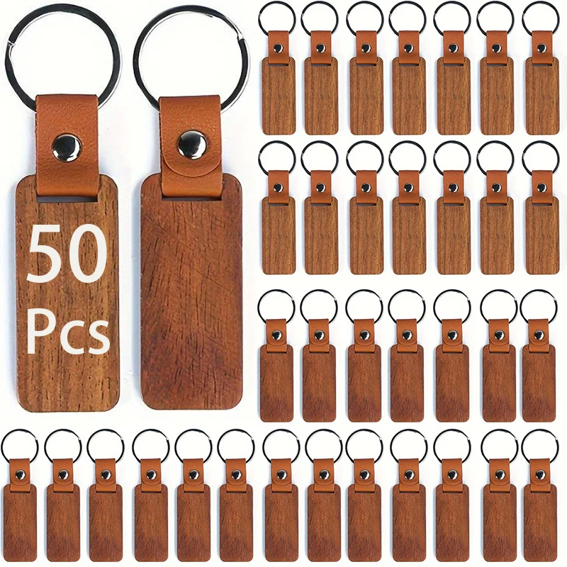 

100 шт., прямоугольные брелки для ключей