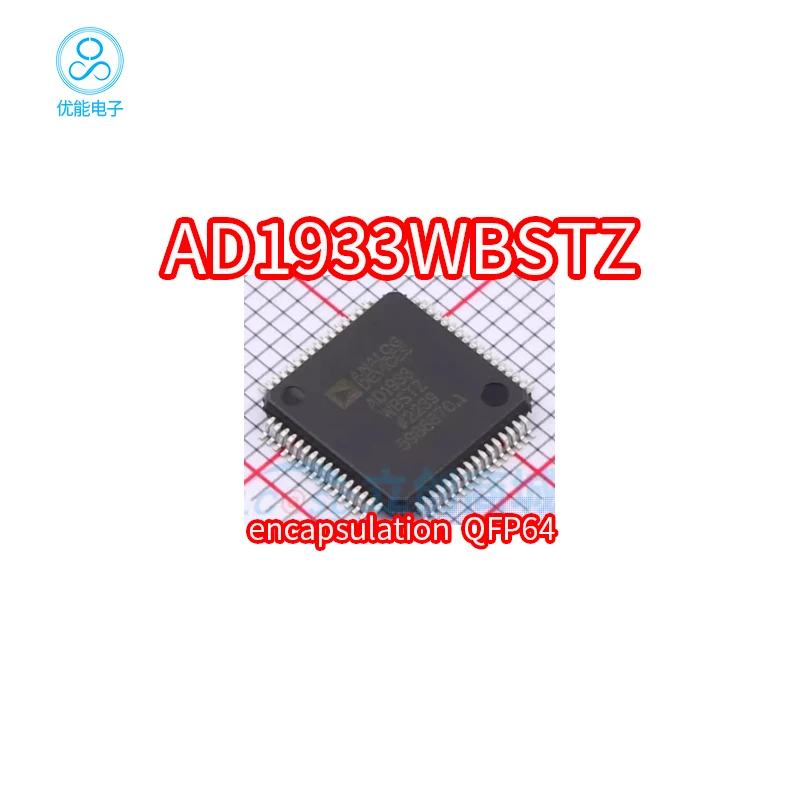 Pacote autêntico AD1933WBSTZ LQFP-64 Conversor digital para analógico AD1933WBSTZ AD1933W BST
