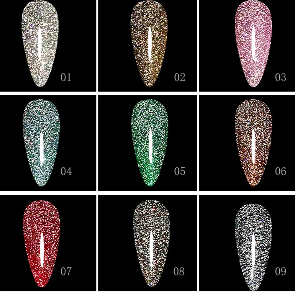 120g laser reflexivo disco glitter gel unha polonês semi permanente diamante brilhante espumante unha arte polonês uv gel polonês verniz