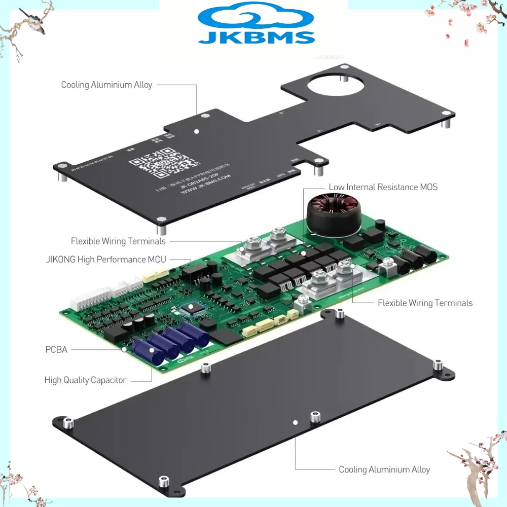 JIKONG JKBMS 3S-8S Heat CAN RS485 BT Force on Discharge 12V-40V 2A Active Balance BMS for Truck Specific Li-ion Lifepo4 BatteryT