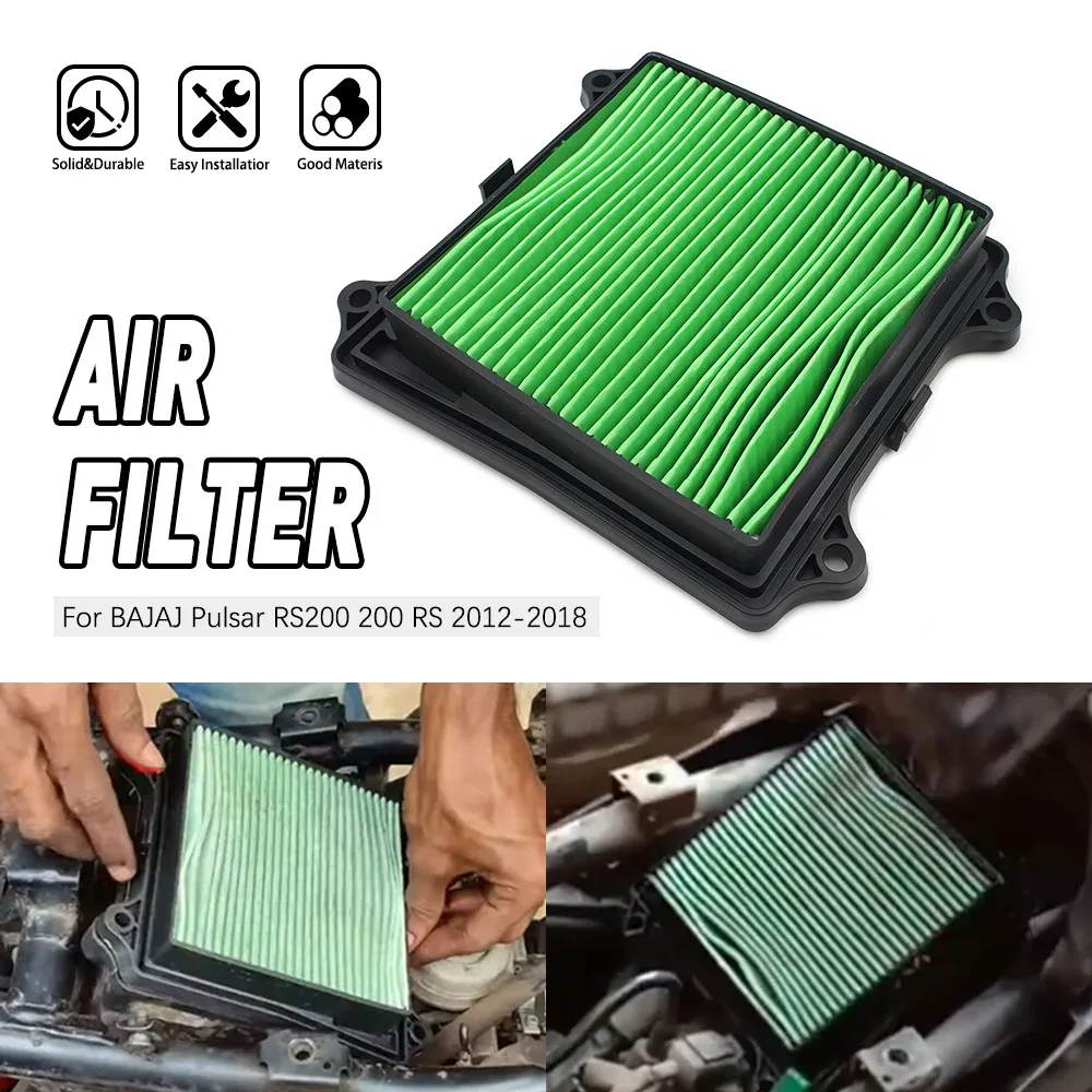 

Motorcycle Accessories High Flow Air Filter For BAJAJ Pulsar RS200 200 RS 2012 2013 2014 2015 2016 2017 2018