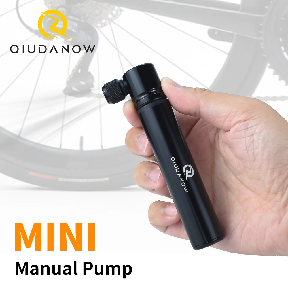 QIUDANOW Mini Bike Pump Lightweight Bicycle Accessories Special for Road Bike Fits Presta Valve 90PSI Aluminum Alloy Material