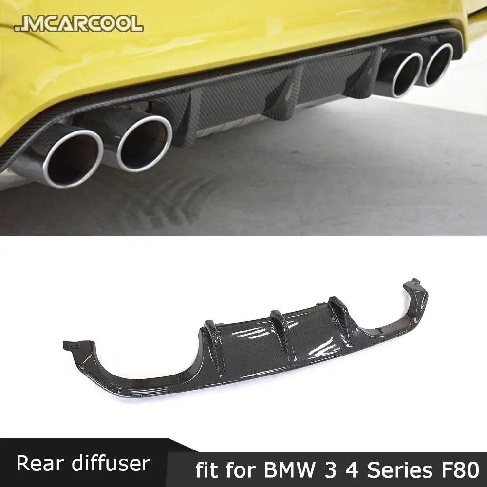 

Dry Carbon Fiber Material Rear Bumper Lip Diffuser for BMW 3 4 Serises F80 M3 F82 F83 M4 2014-2019 FRP Spoiler