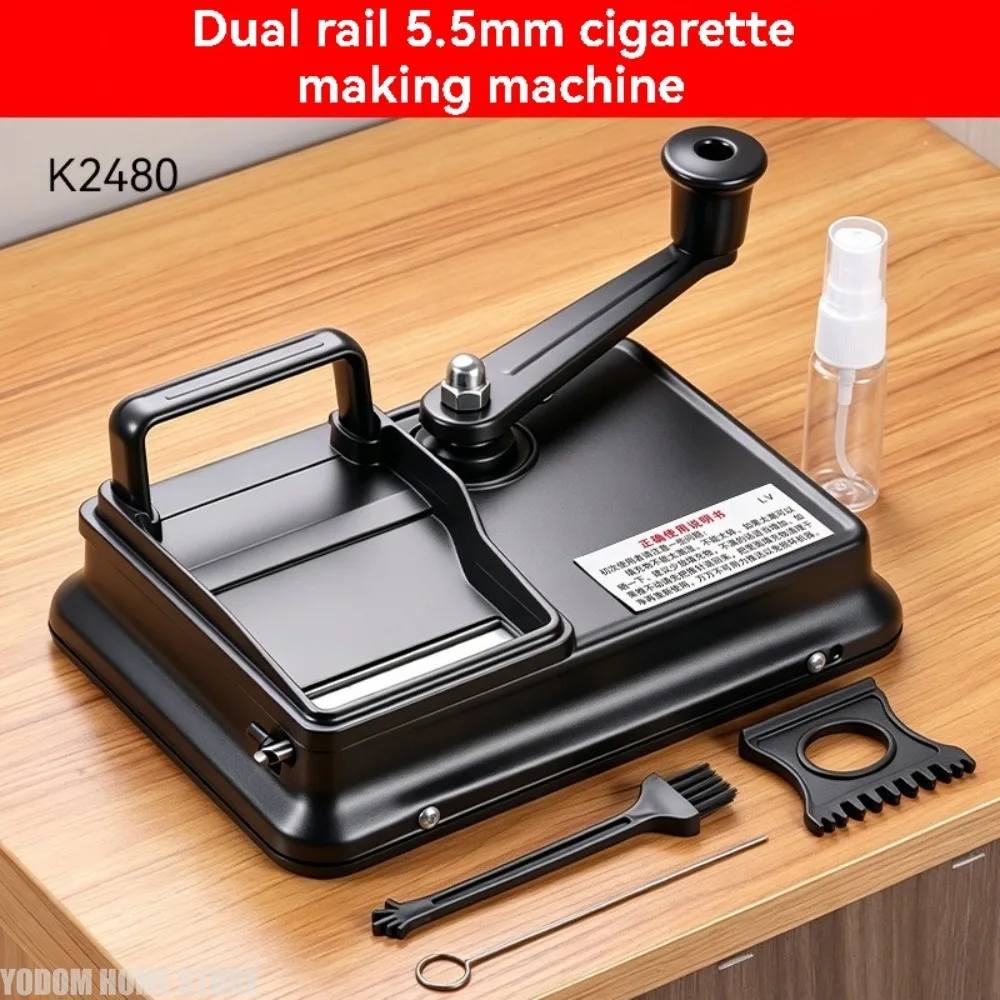 Manual Double Track Hand‑Crank Cigarette Rolling Machine Thickened Fast Output Hand Roller